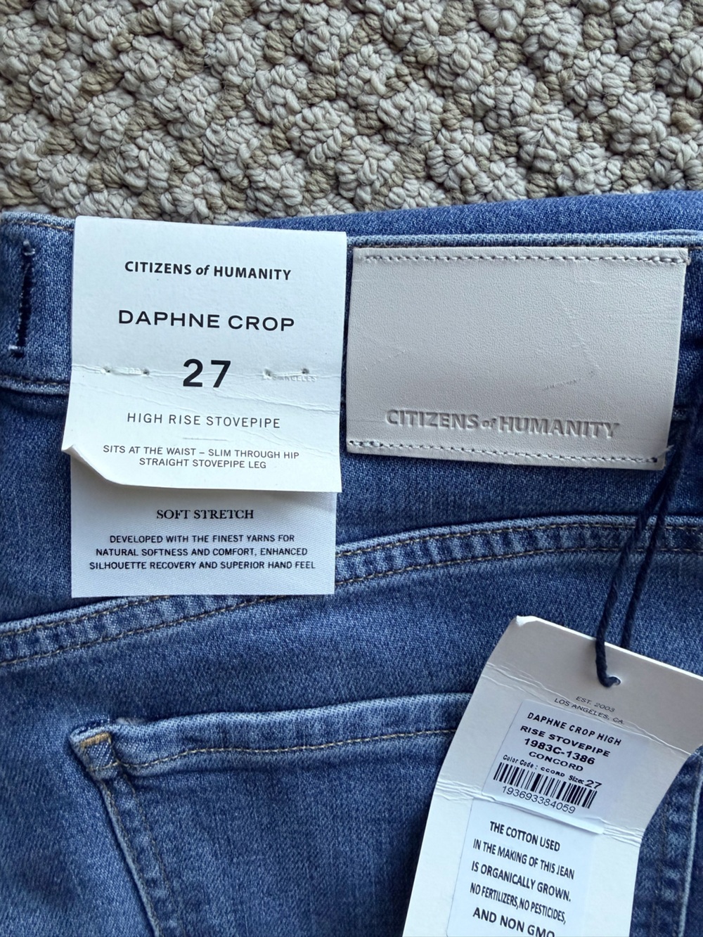 Citizens of Humanity Daphne Crop Jeans - Medium Blue - Picture 3 of 10